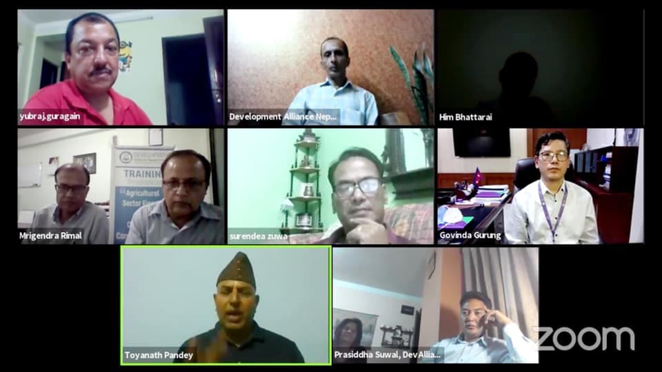 Presenters and participants taking part in a virtual training session