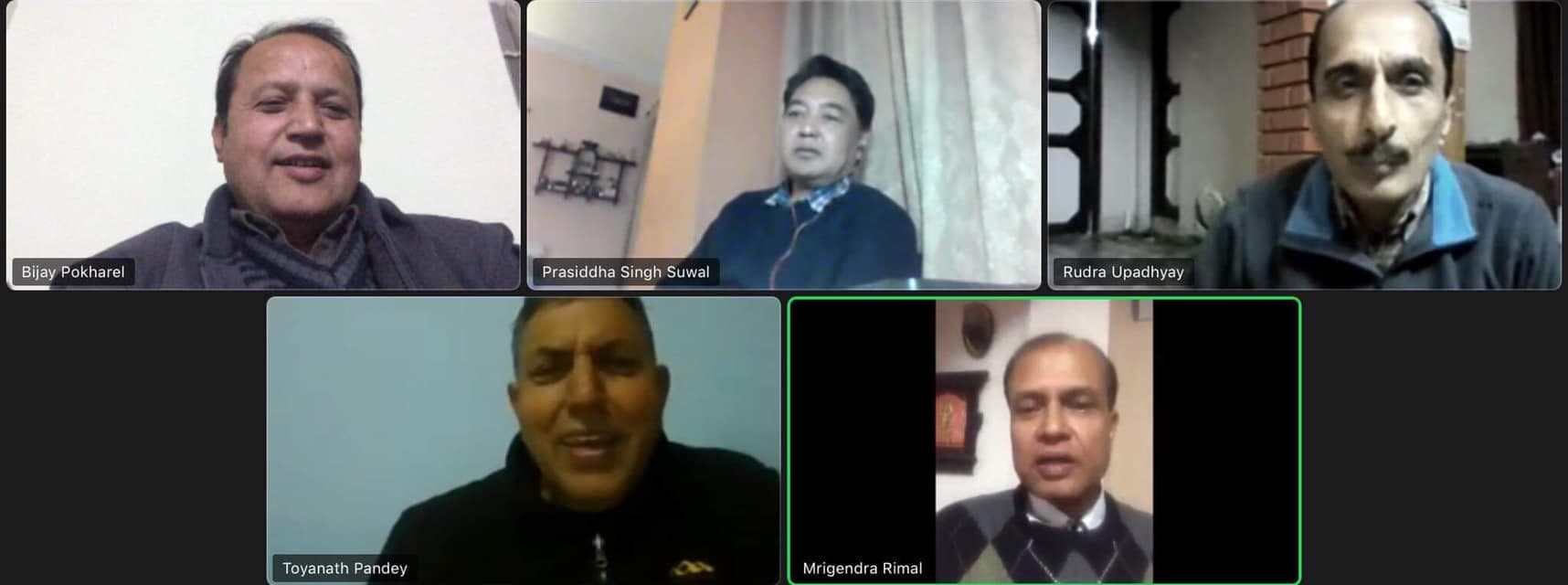 Participants speaking in a video conference grid